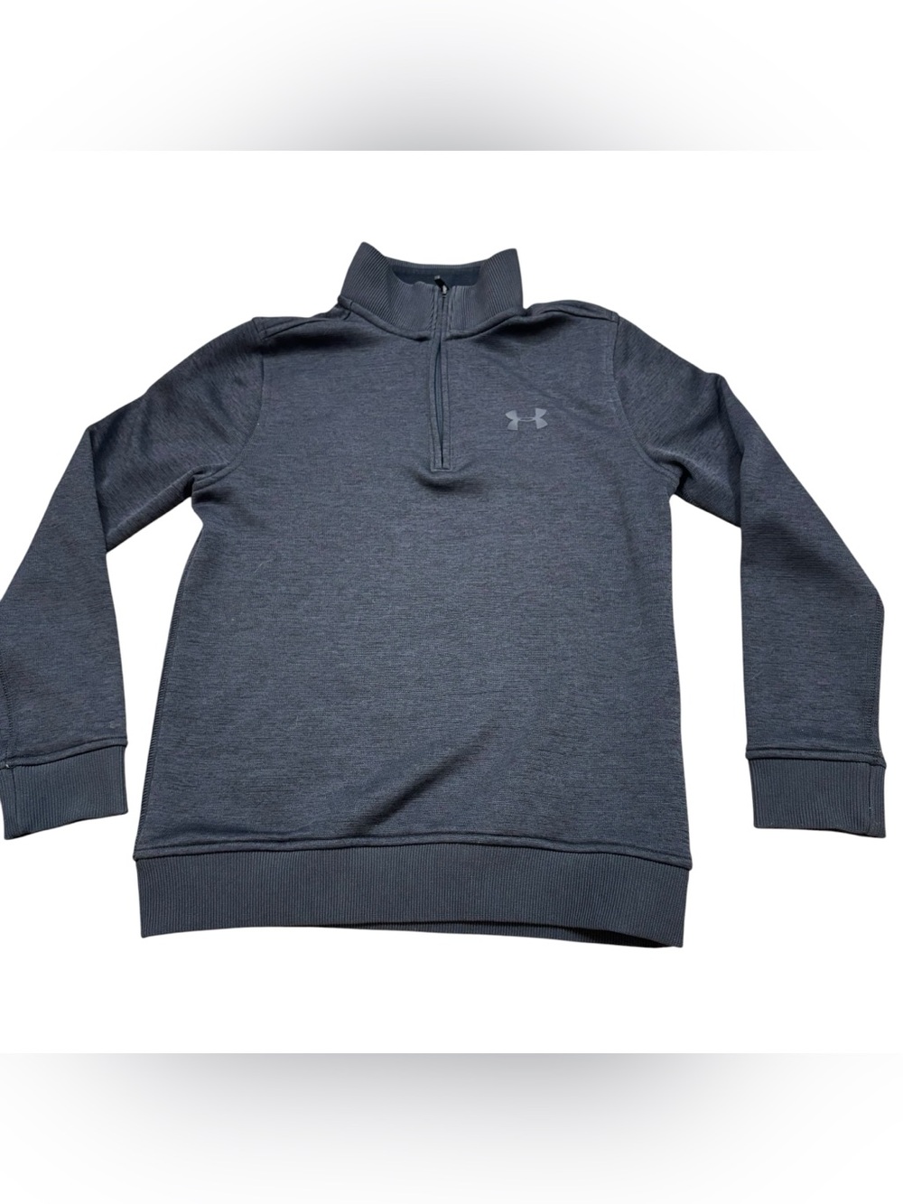 Boys Under Armour Black and Grey 1/4‎ Zip Top Jacker Size Youth Medium